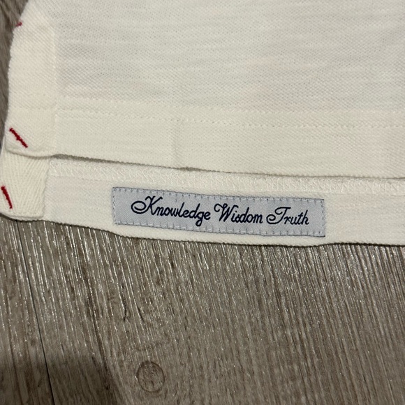 NEW ROBERT GRAHAM Cream Off White Polo Men's Shirt - Size Medium M Cotton- $178 - Picture 4 of 9